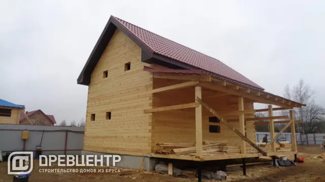 Строительство дома из бруса по проекту ДБ120 в Истринском районе д.Качаброво, фото 17 из 20