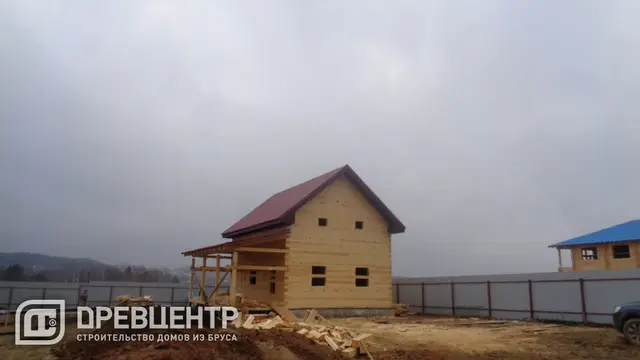 Строительство дома из бруса по проекту ДБ120 в Истринском районе д.Качаброво, фото 13 из 20