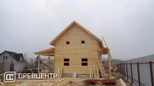 Строительство дома из бруса по проекту ДБ120 в Истринском районе д.Качаброво, фото 8 из 20