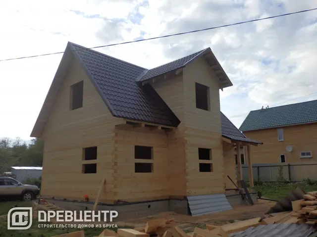 Строительство дома из бруса по проекту ДБ 114 в Волоколамском районе, фото 20 из 22