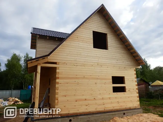 Строительство дома из бруса по проекту ДБ 114 в Волоколамском районе, фото 19 из 22