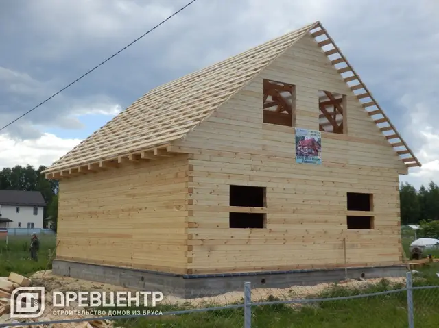 Строительство дома из бруса по проекту ДБ 95 в Раменском районе с.Новохаритоновское, фото 10 из 13