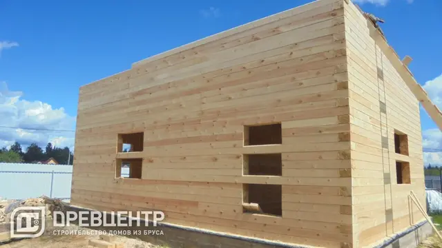 Строительство дома из бруса 6х9 полтора этажа в Волоколамском районе д.Чисменское, фото 10 из 18