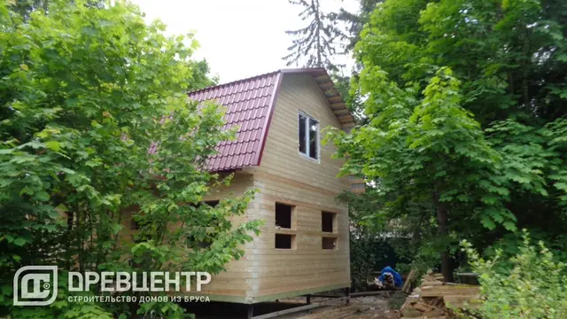Строительство дома из бруса по проекту ДБ38 в Солнечногорском районе пос.Красный воин, фото 8 из 9