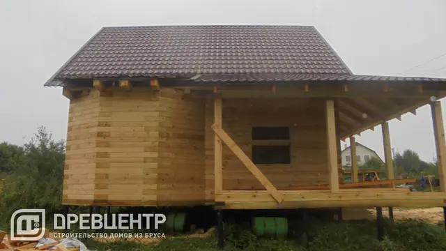 Строительство дома из бруса по проекту ДБ37 в Калужской области д.Фатьяново, фото 15 из 19