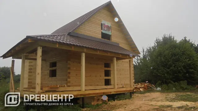 Строительство дома из бруса по проекту ДБ37 в Калужской области д.Фатьяново, фото 14 из 19