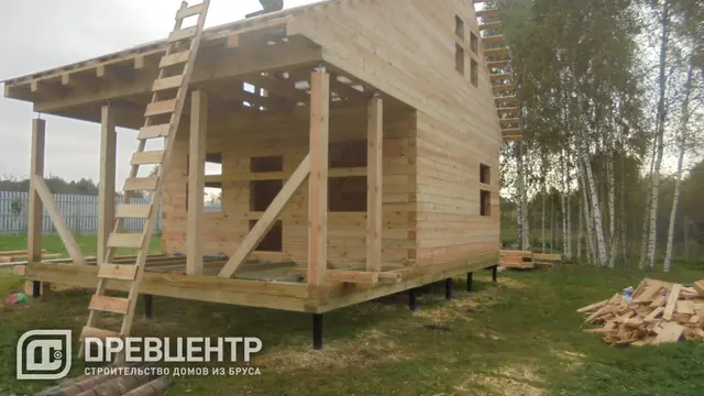 Строительство дома из бруса по проекту ДБ10 в Можайском районе д.Красный стан, фото 13 из 18
