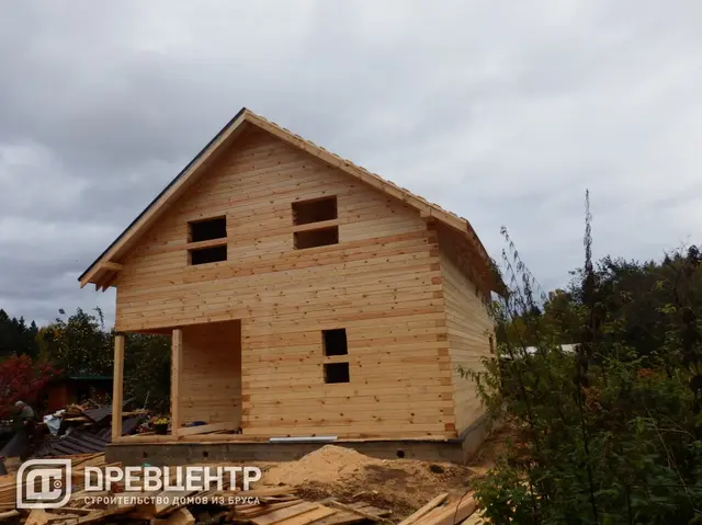 Строительство дома из бруса по проекту Дб80 в Боровском районе Калужской области, фото 10 из 14