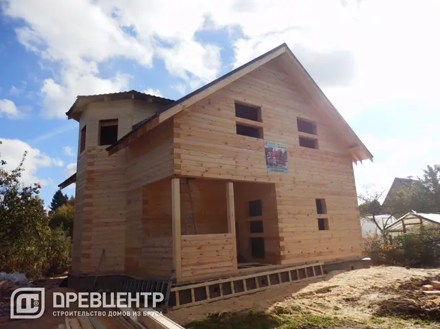 Строительство дома из бруса по проекту Дб80 в Боровском районе Калужской области, фото 13 из 14