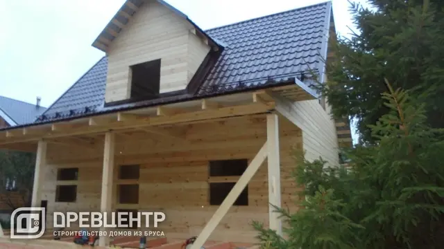 Строительство дома из бруса по проекту ДБ112 в Пушкинском районе д.Алешино, фото 16 из 17