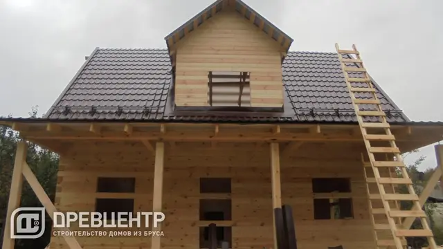 Строительство дома из бруса по проекту ДБ112 в Пушкинском районе д.Алешино, фото 12 из 17