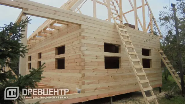 Строительство дома из бруса по проекту ДБ112 в Пушкинском районе д.Алешино, фото 8 из 17