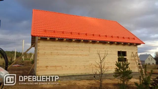 Строительство дома из бруса по проекту ДБ62 в Заокском районе д.Кошкино, фото 12 из 17