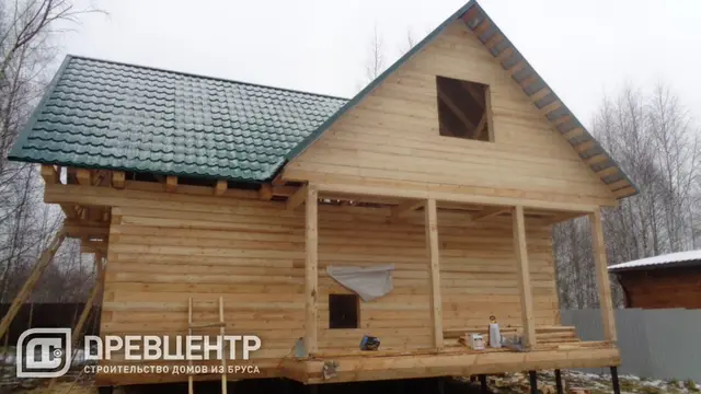Строительство дома из бруса по проекту ДБ17 в Дмитровском районе СНТ "Яхрома Ривер", фото 11 из 12