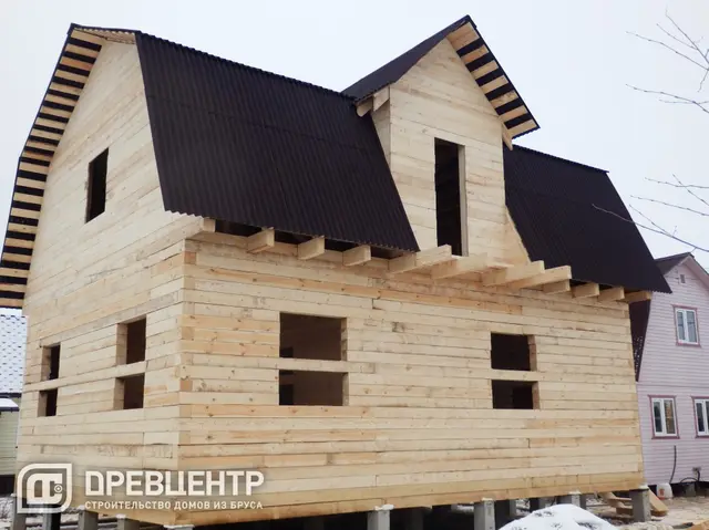 Строительство дома из бруса 7х9 в Раменском районе село Михеево, фото 10 из 10