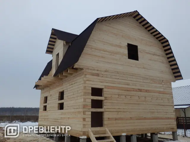 Строительство дома из бруса 7х9 в Раменском районе село Михеево, фото 7 из 10