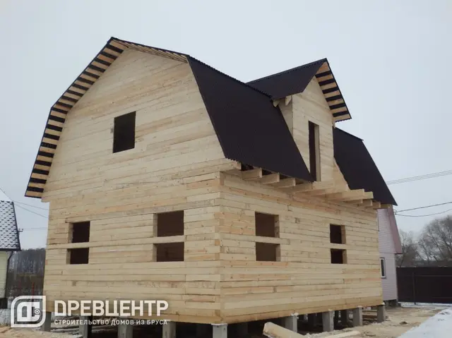 Строительство дома из бруса 7х9 в Раменском районе село Михеево, фото 9 из 10