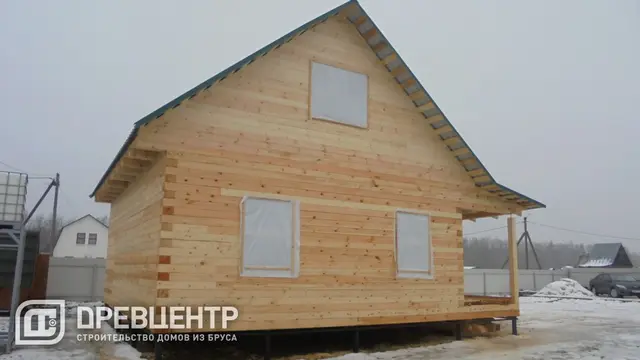 Строительство дома из бруса по проекту ДБ59 в Ступинском районе д.Шугарово, фото 15 из 16