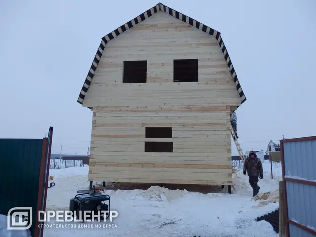 Строительство дома из бруса по проекту ДБ21 в Раменском районе с\п Рыболовное ДНП " Клеверная дымка", фото 8 из 12