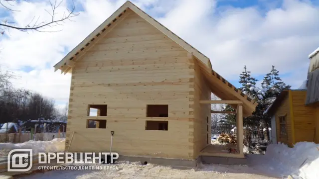 Строительство дома из бруса размером 6х9 в Можайском районе СНТ "Росинка", фото 12 из 14