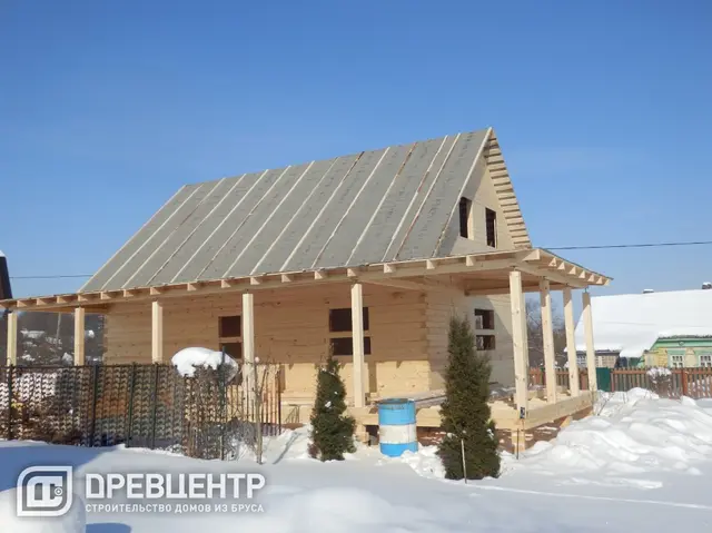 Строительство дома из бруса по проекту ДБ123 в Тарусском районе с.Трубецкое, фото 8 из 9