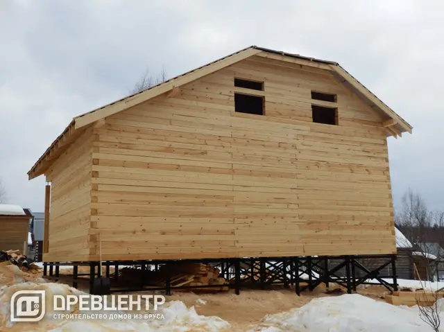 Строительство дома из бруса по проекту ДБ 105 в Сергиево Посадском районе д.Псарево, фото 13 из 16