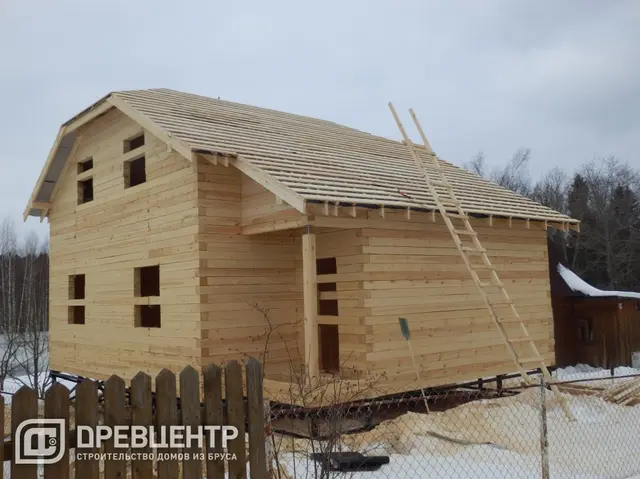 Строительство дома из бруса по проекту ДБ 105 в Сергиево Посадском районе д.Псарево, фото 9 из 16