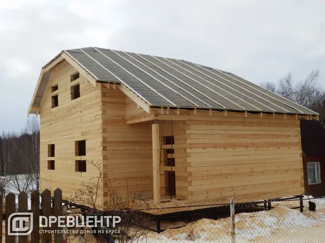 Строительство дома из бруса по проекту ДБ 105 в Сергиево Посадском районе д.Псарево, фото 15 из 16