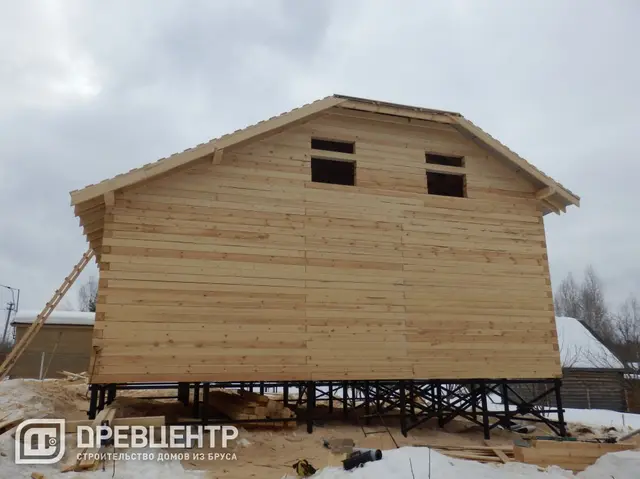 Строительство дома из бруса по проекту ДБ 105 в Сергиево Посадском районе д.Псарево, фото 10 из 16
