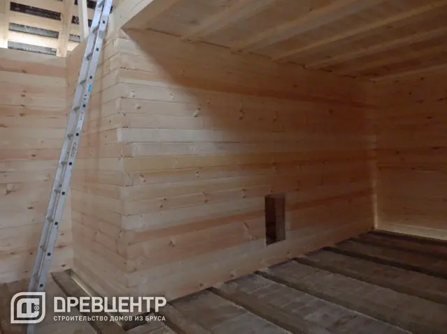 Строительство дома из бруса по проекту ДБ 109 в Московской области Волоколамском районе с.Осташево, фото 10 из 15