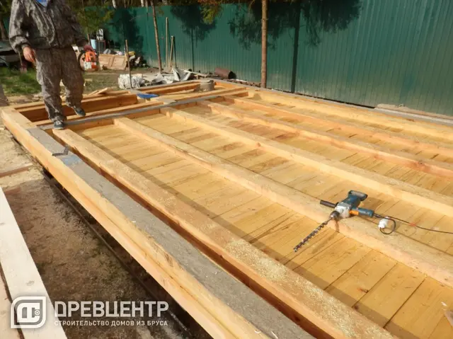 Строительство бани из бруса по проекту Б2 в Солнечногорском районе д.Радумля, фото 1 из 15