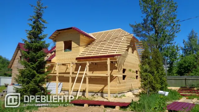 Строительство дома из бруса 8х9 в Ногинском районе пос.Воровского, фото 9 из 16