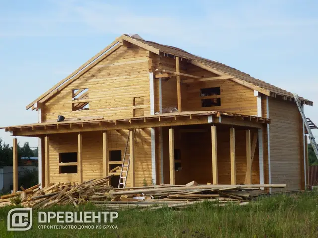Строительство дома из бруса 11х11 м в Чеховском районе д.Крюково, фото 13 из 19