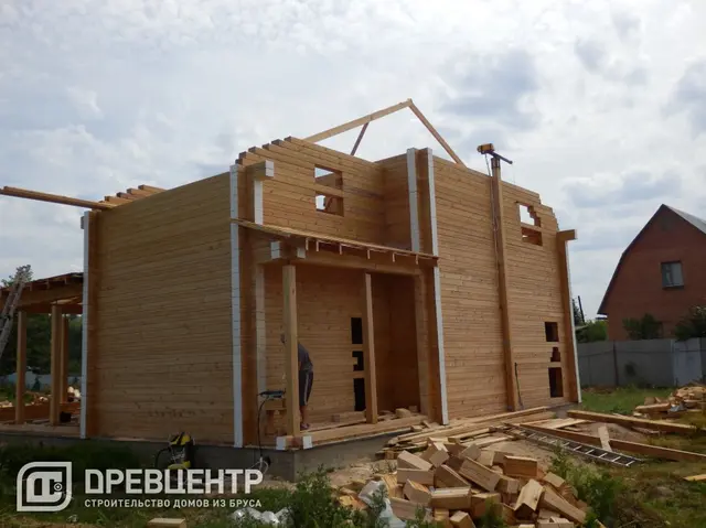 Строительство дома из бруса 11х11 м в Чеховском районе д.Крюково, фото 11 из 19