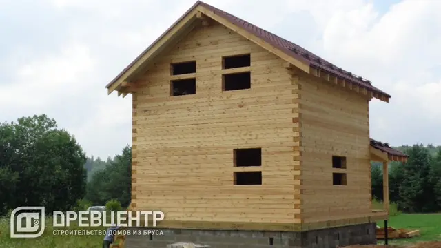 Строительство дома из бруса по проекту Б8 в Наро Фоминском районе д.Васильево, фото 14 из 17