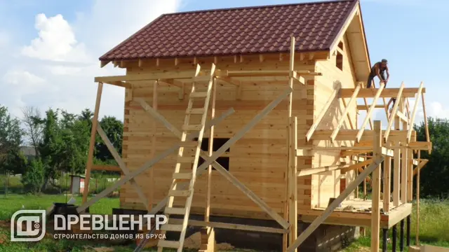 Строительство дома из бруса по проекту Б8 в Наро Фоминском районе д.Васильево, фото 9 из 17