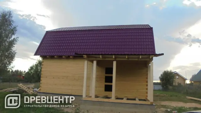 Строительство дома из бруса по проекту ДБ64 в Шаховском районе СНТ Муравка, фото 16 из 16