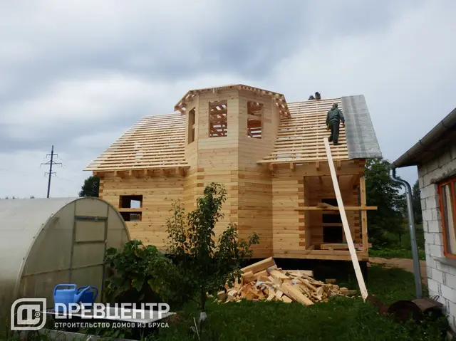 Строительство дома из бруса по проекту ДБ62 в Рузском районе д.Рябцево, фото 10 из 12