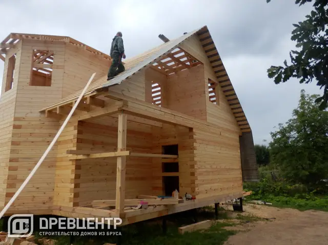 Строительство дома из бруса по проекту ДБ62 в Рузском районе д.Рябцево, фото 11 из 12
