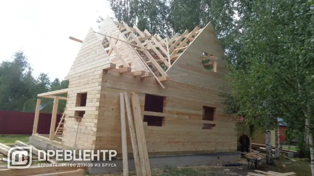 Строительство дома из бруса по проекту ДБ69 в Клинском районе д.Ногово, фото 8 из 12