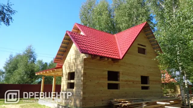 Строительство дома из бруса по проекту ДБ69 в Клинском районе д.Ногово, фото 11 из 12