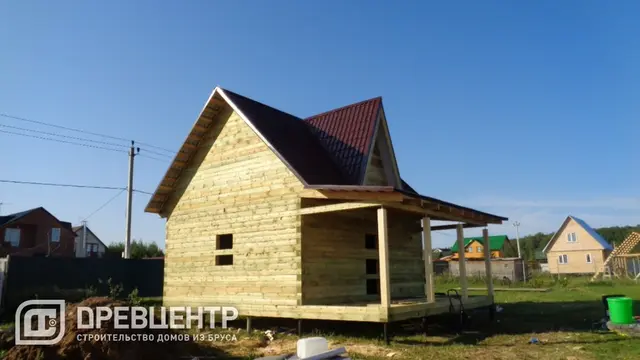 Строительство дома обычного бруса по проекту ДБ56 в Ступинском районе д.Колюпаново, фото 10 из 10