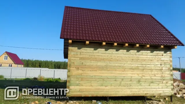 Строительство дома обычного бруса по проекту ДБ56 в Ступинском районе д.Колюпаново, фото 9 из 10