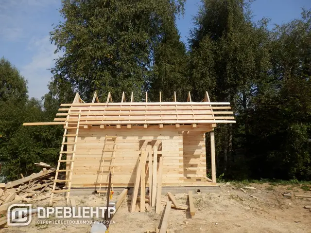 Строительство бани из бруса в Красногорском районе СНТ " Пищевик", фото 8 из 10