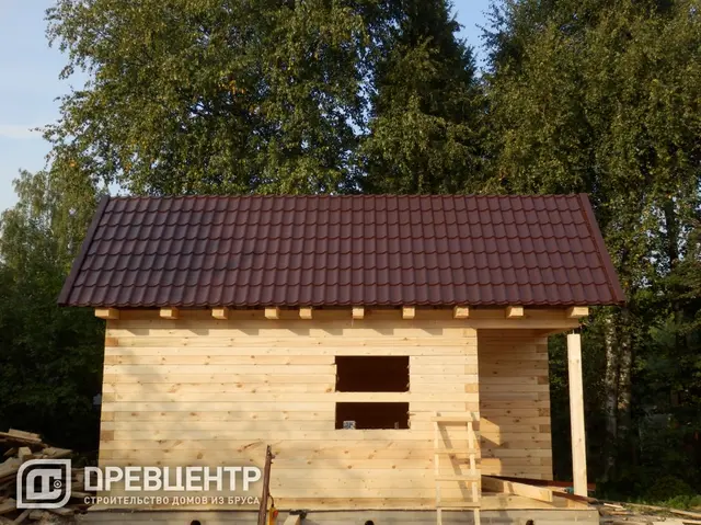 Строительство бани из бруса в Красногорском районе СНТ " Пищевик", фото 9 из 10