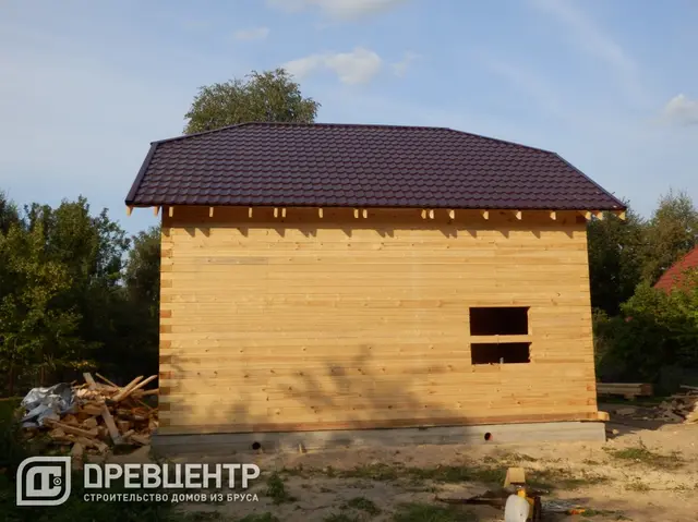 Строительство дома из бруса по проекту ДБ 105 в Красногорском районе СНТ " Пищевик", фото 11 из 14