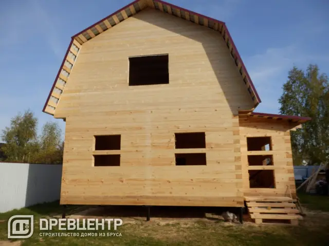 Строительство дома из бруса по проекту ДБ 38 в Орехово Зуевском районе д Елизарово, фото 11 из 12