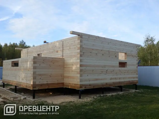 Строительство дома из бруса по проекту ДБ 38 в Орехово Зуевском районе д Елизарово, фото 7 из 12
