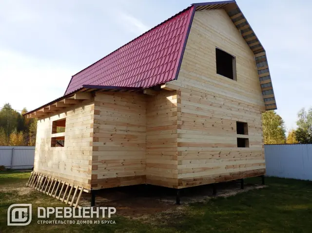Строительство дома из бруса по проекту ДБ 38 в Орехово Зуевском районе д Елизарово, фото 12 из 12