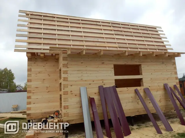 Строительство дома из бруса по проекту ДБ 38 в Орехово Зуевском районе д Елизарово, фото 9 из 12